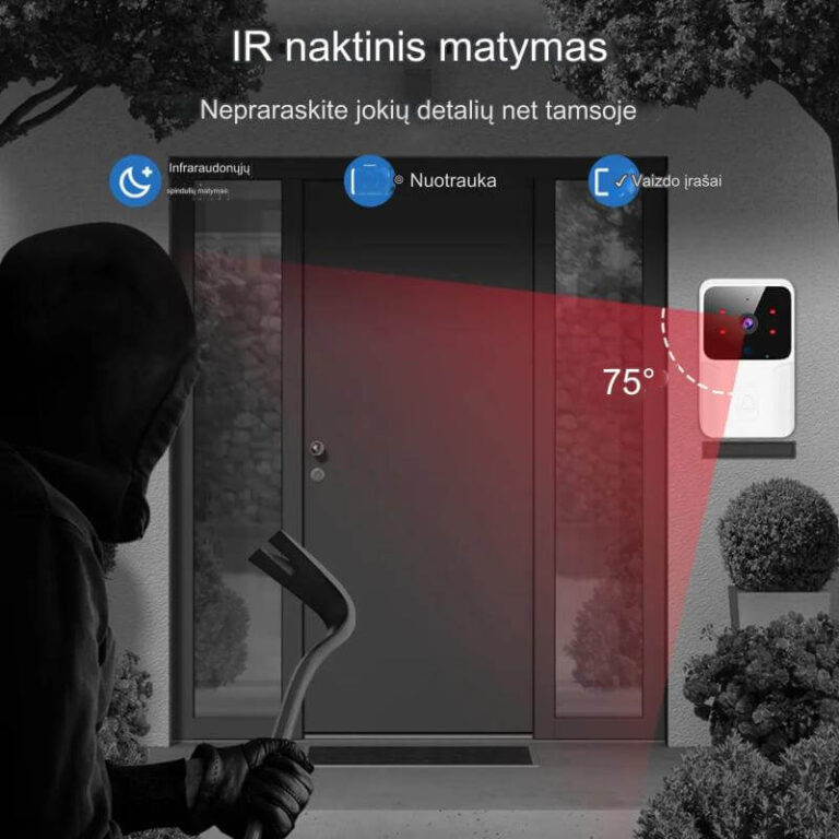 Brezžični zvonec z video kamero WIFI Užsisakykite Trendai.lt 8